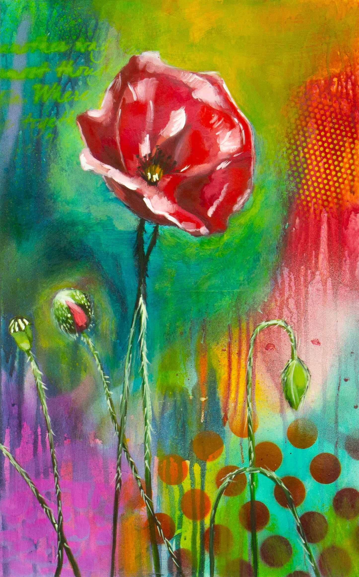 Stampa d'arte "Fiore di papavero unico"