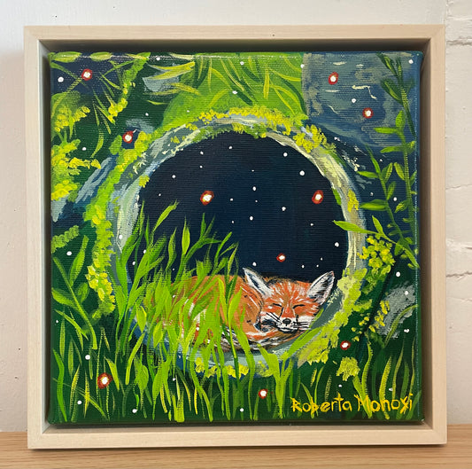 Waldtiere Kunstwerkserie - Fuchs inkl. Schattenfugenrahmen