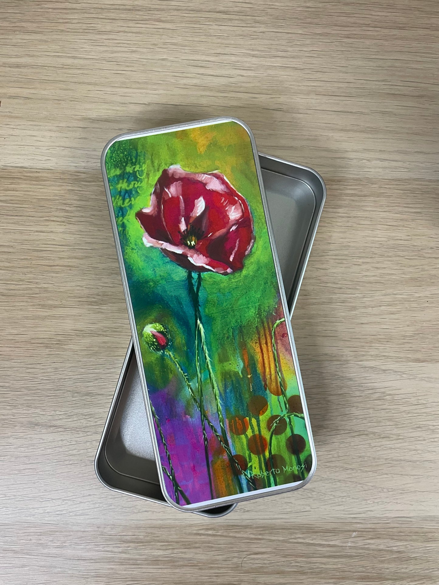 Stifte- Aufbewahrungsbox "Unique Poppy Flower"