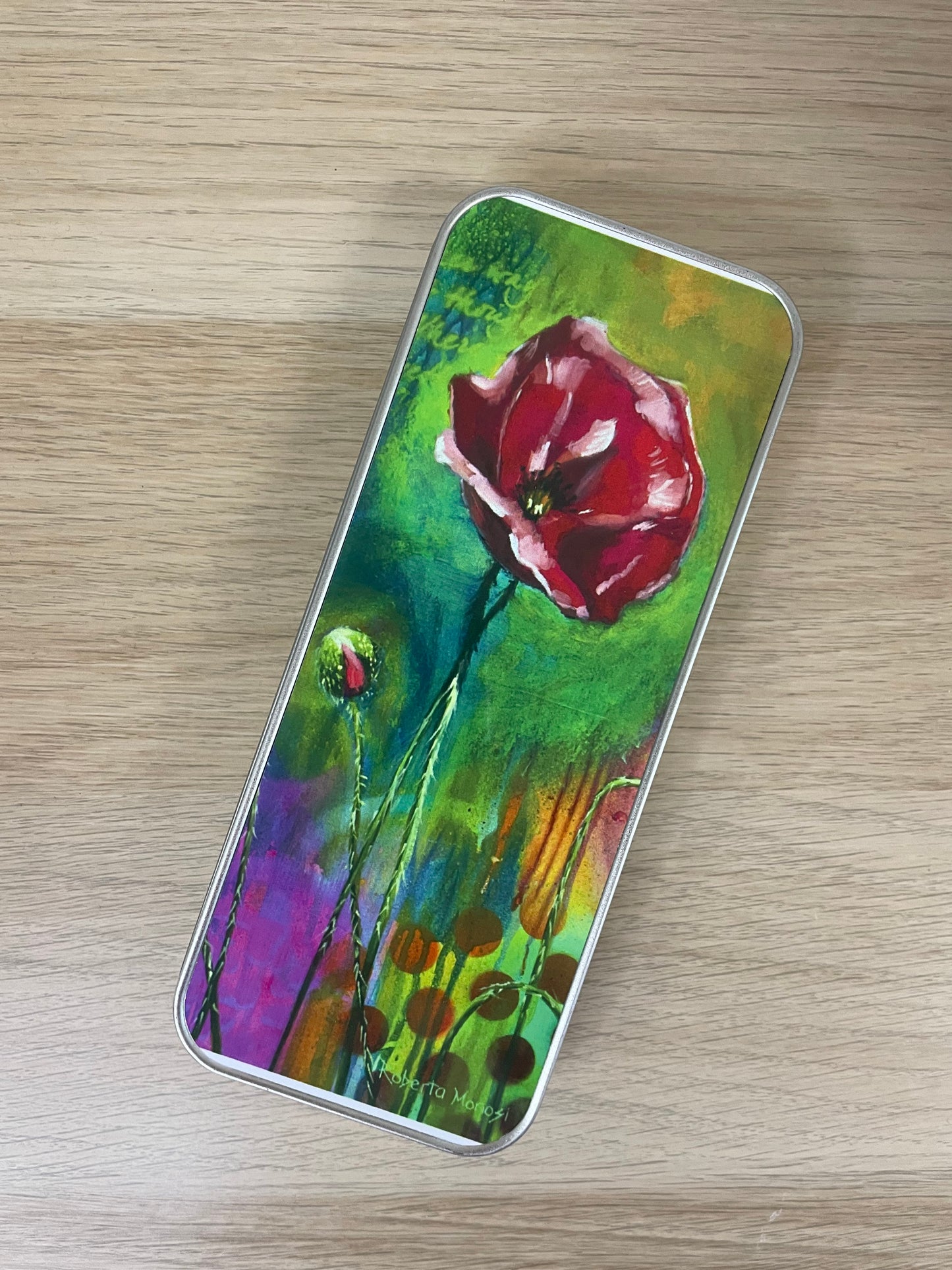 Stifte- Aufbewahrungsbox "Unique Poppy Flower"