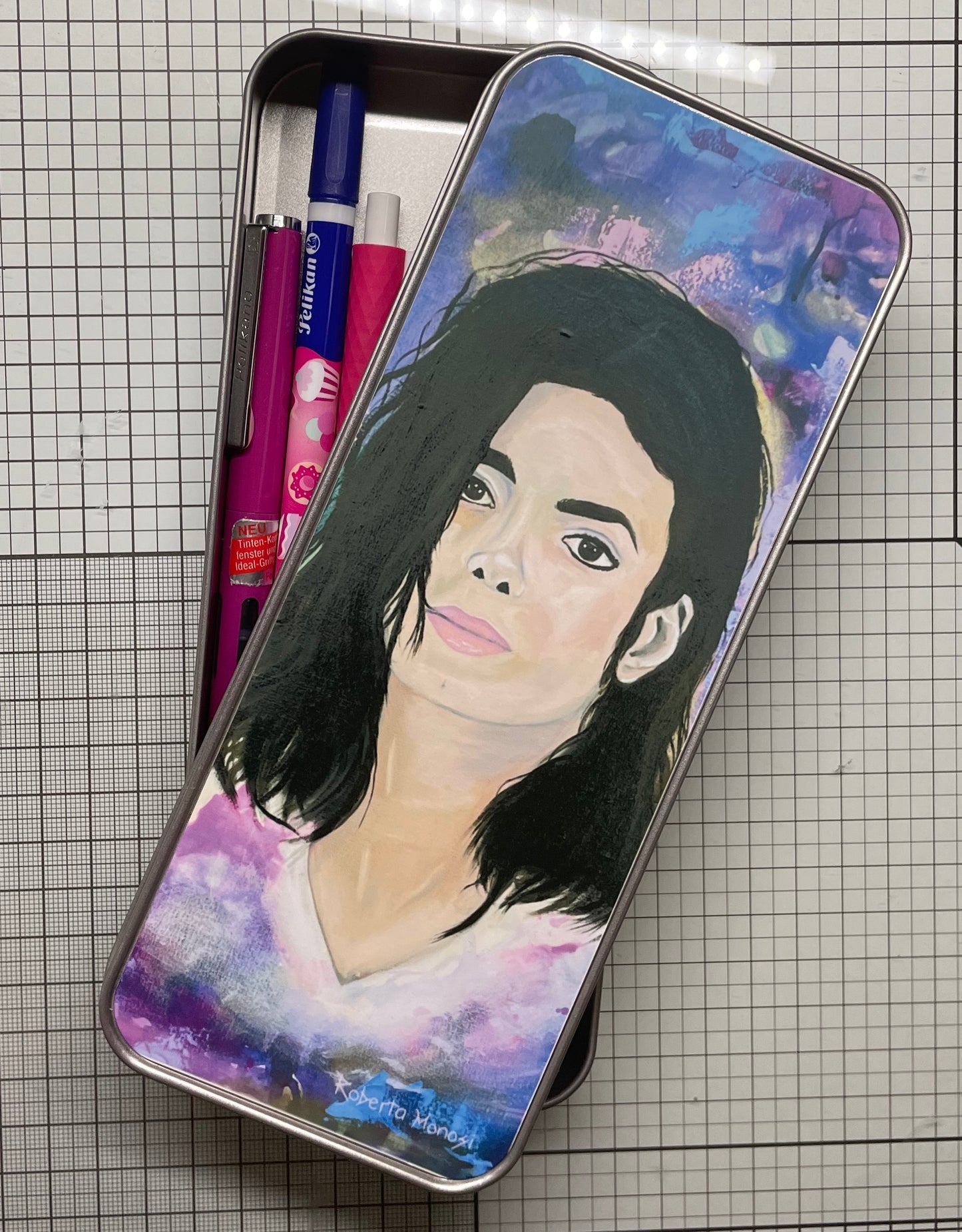 Scatola portapenne "Michael Jackson"